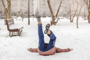 Liability of property owners, including homeowners and landlords, for slip and fall accidents on ice and snow.