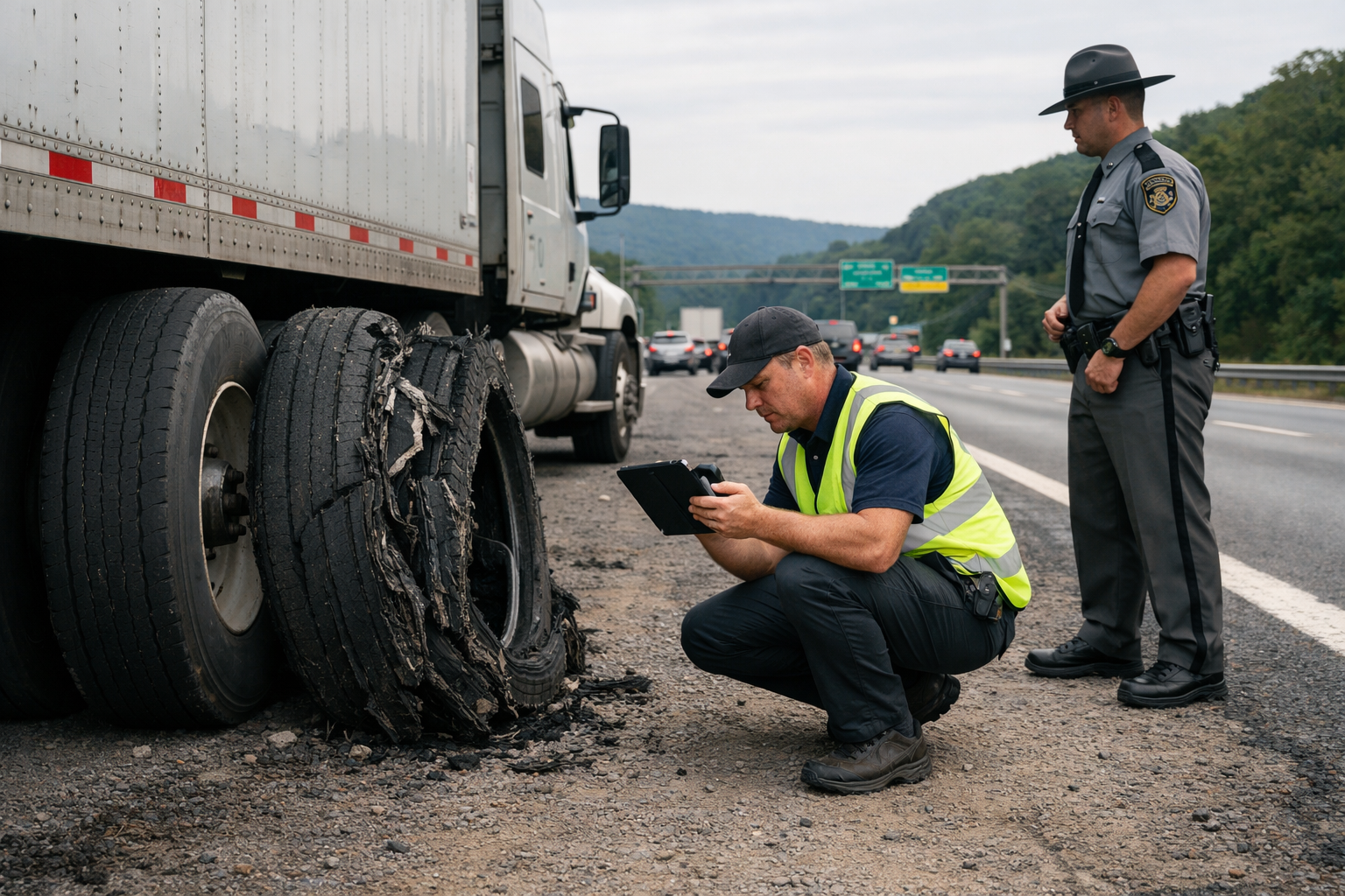 Who Can Be Responsible for a Truck Accident Caused by a Defective Tire?