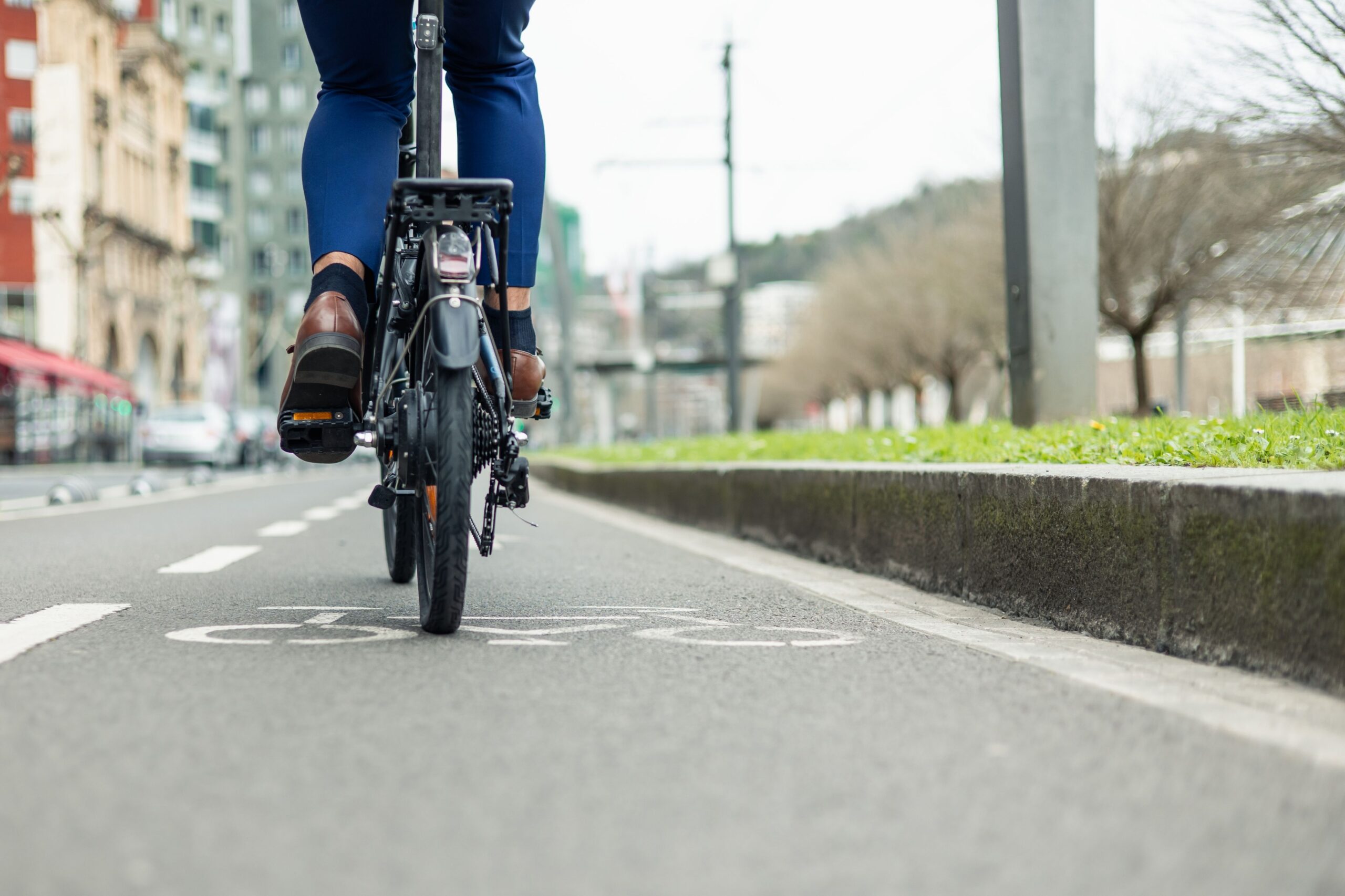 Cyclist riding an electric bike in a designated bike lane — Pennsylvania eBike accident claim